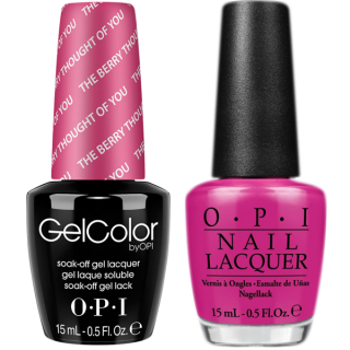 OPI GelColor And Nail Lacquer,A75, The Berry Thought Of You 0.5oz 